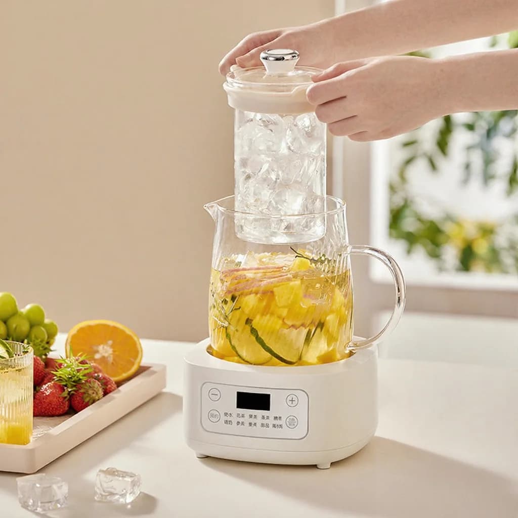 Γυάλινη Ηλεκτρική Κανάτα Υγείας 1-1.5L με Αφής Έλεγχο για Τσάι