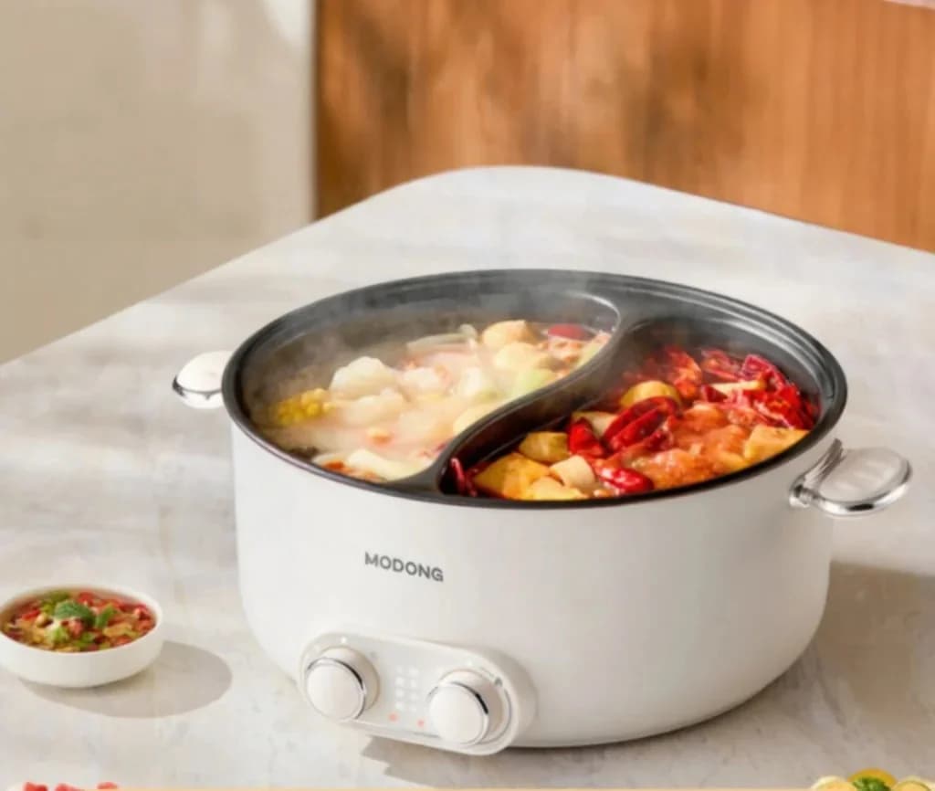 Ηλεκτρική κατσαρόλα hot pot 6L διπλής ζώνης με ανεξάρτητο έλεγχο θερμοκρασίας