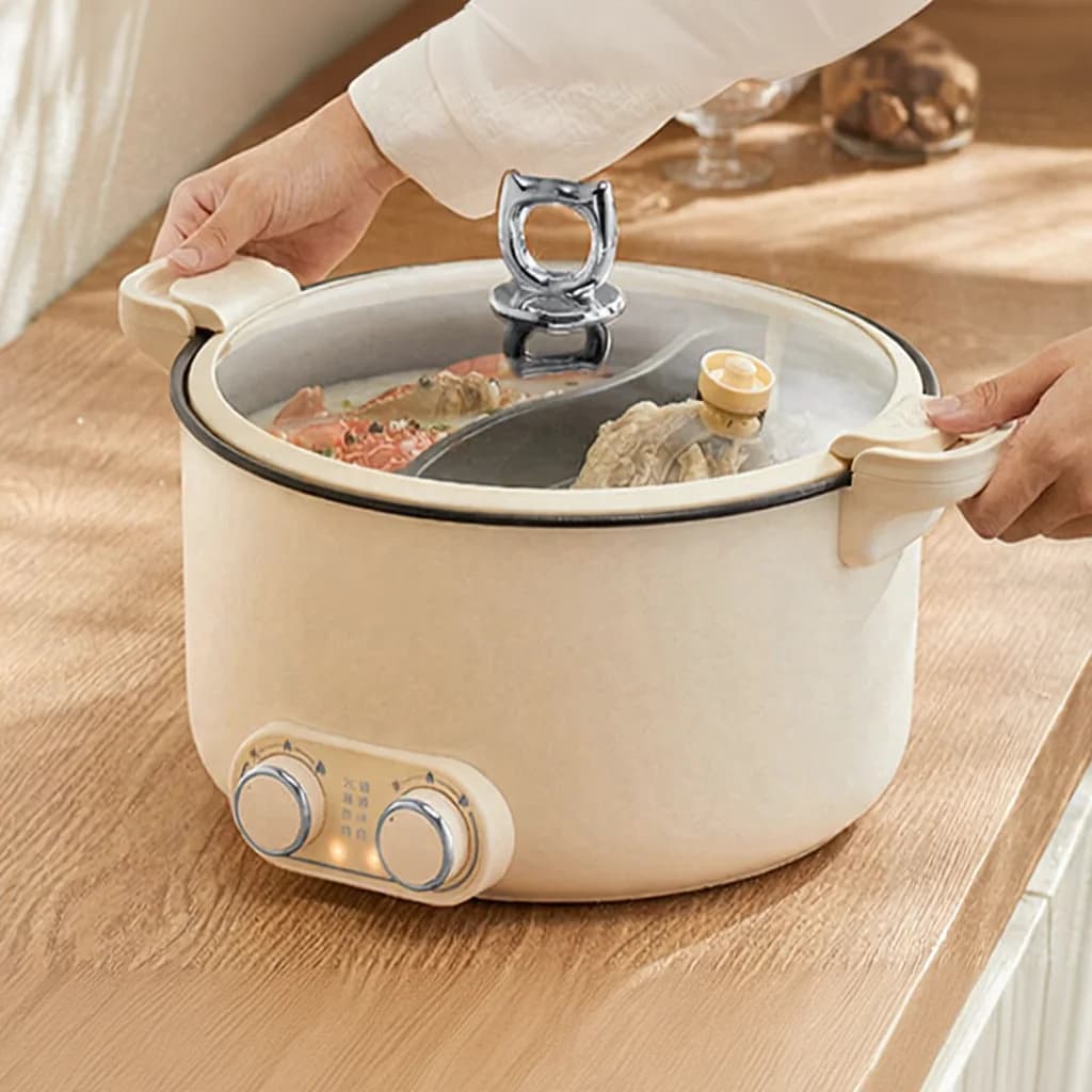 Ηλεκτρικό διζωνικό hot pot 6L 7L 8L με αφής έλεγχο