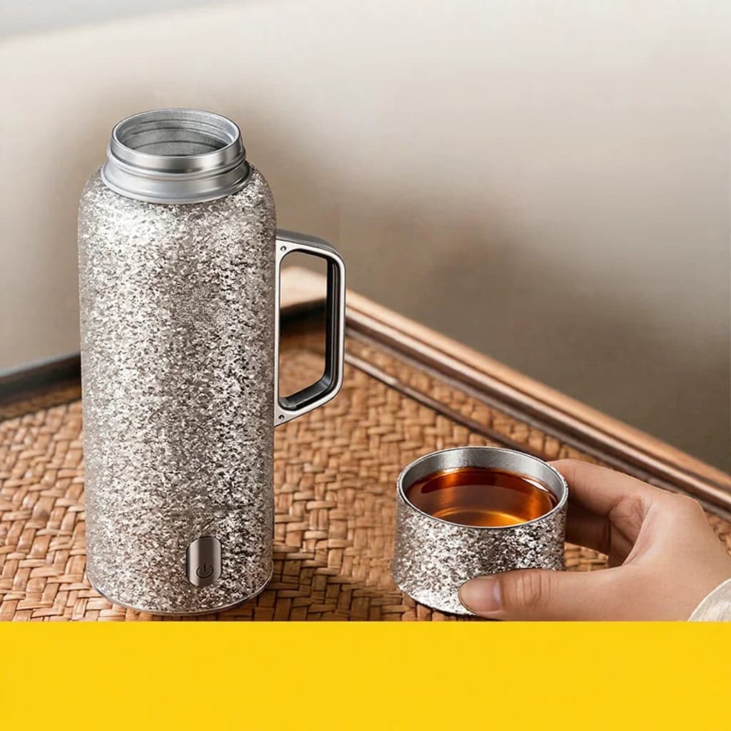 Τιτανιούχο θερμαινόμενο μονωτικό κύπελλο με λαβή 680ml κουτί δώρου