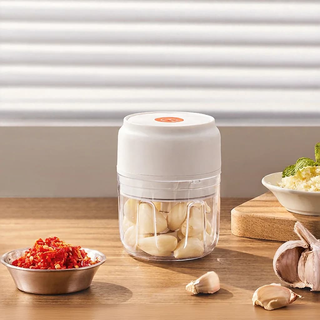 Φορητός ηλεκτρικός πολυκόφτης σκόρδου 250ml Cordless Food Grinder
