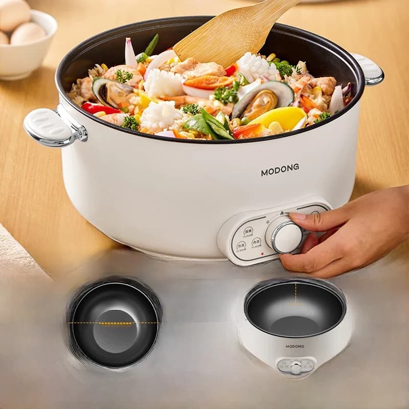 Ηλεκτρική Κατσαρόλα Hot Pot με Ατμομάγειρα, Μεγάλη Χωρητικότητα 8L, 220V