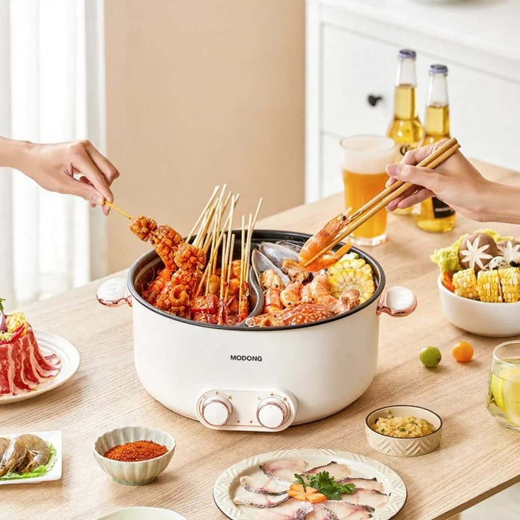 Ηλεκτρικό διζωνικό hot pot 6L 7L 8L με αφής έλεγχο