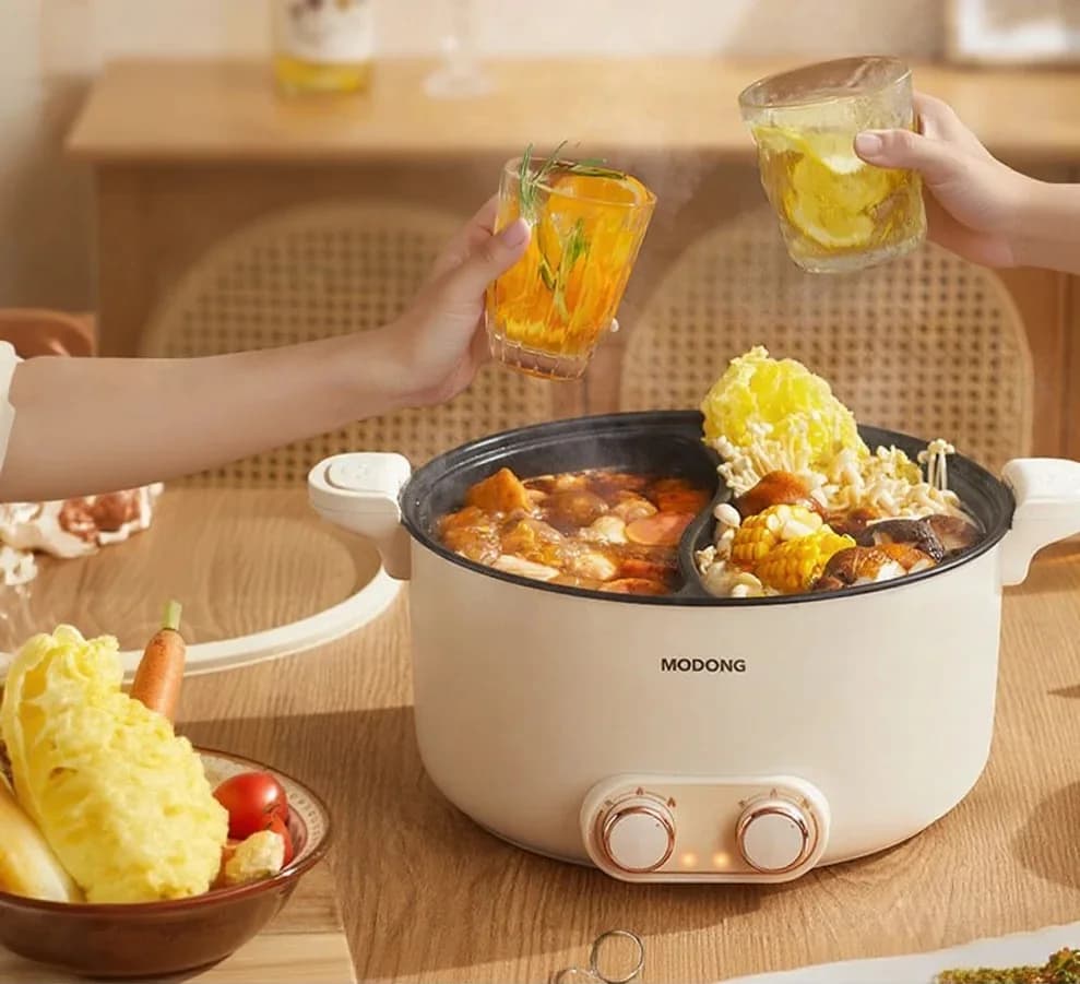 Ηλεκτρικό διζωνικό hot pot 6L 7L 8L με αφής έλεγχο