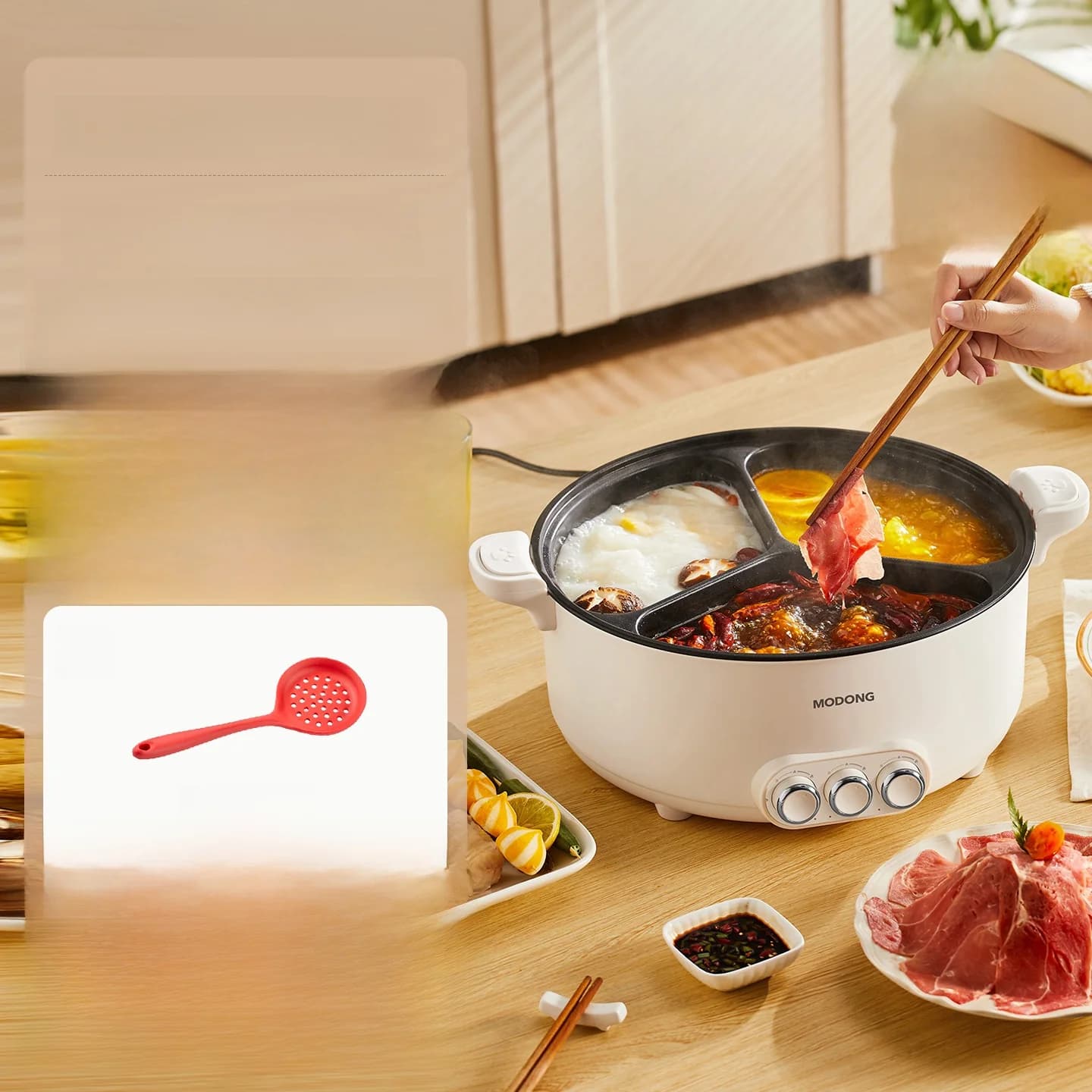 Ηλεκτρική κατσαρόλα hot pot με διαχωριστικό 6L-8L, 220V, 5-6 άτομα