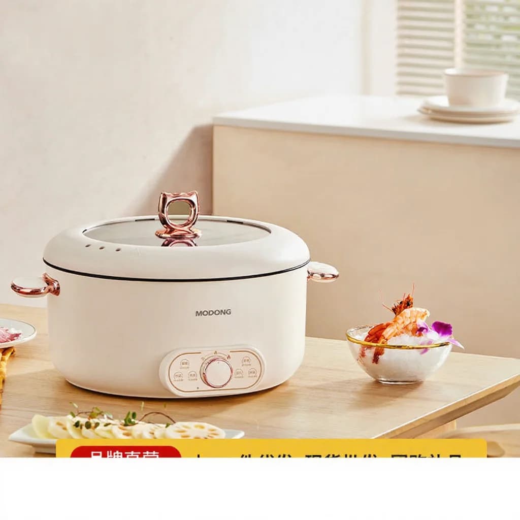 Ηλεκτρική κατσαρόλα hot pot 6L με καλάθι ατμού, αντικολλητική