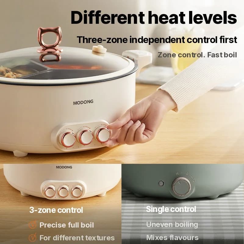 Ηλεκτρικό Hot Pot με Διαχωριστικό, 6L-8L, 220V, 5-6 Άτομα