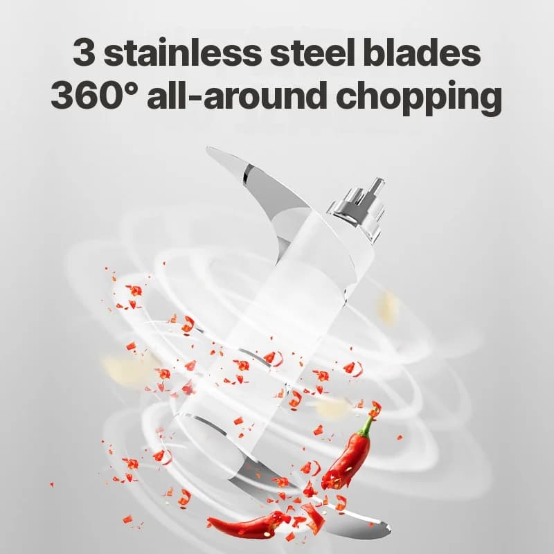 Φορητός ηλεκτρικός πολυκόφτης σκόρδου 250ml Cordless Food Grinder