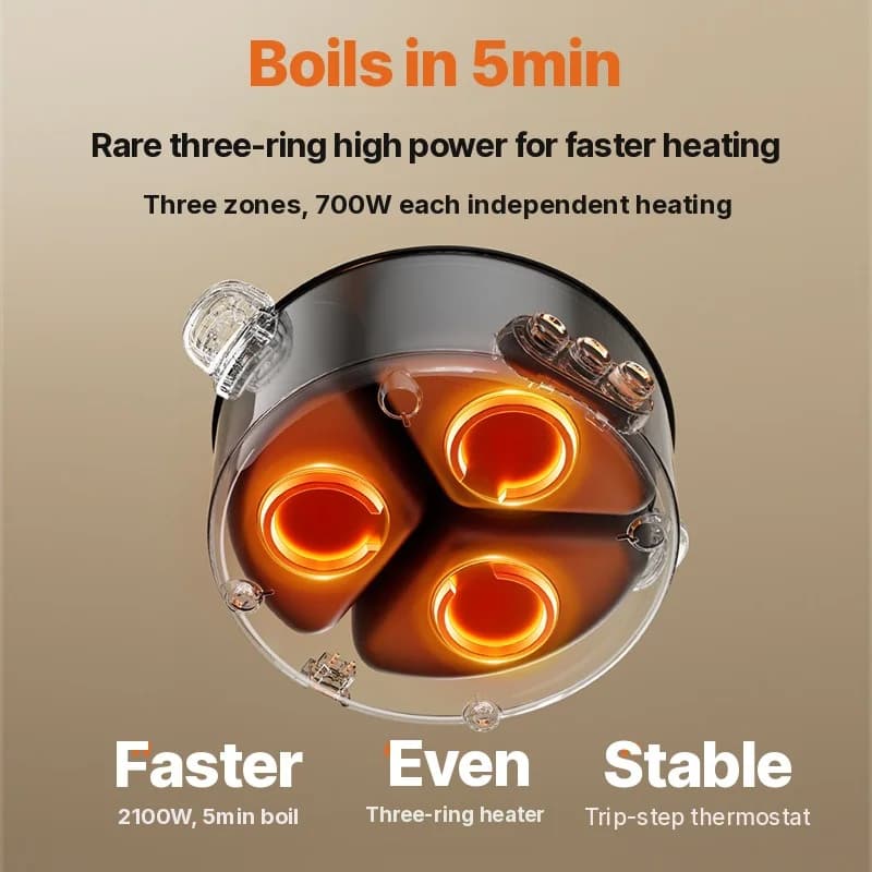 Ηλεκτρική κατσαρόλα hot pot με διαχωριστικό 6L-8L, 220V, 5-6 άτομα