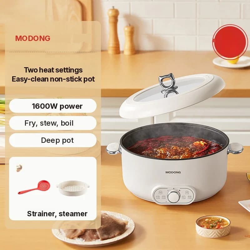 Ηλεκτρική Κατσαρόλα Hot Pot με Ατμομάγειρα, Μεγάλη Χωρητικότητα 8L, 220V