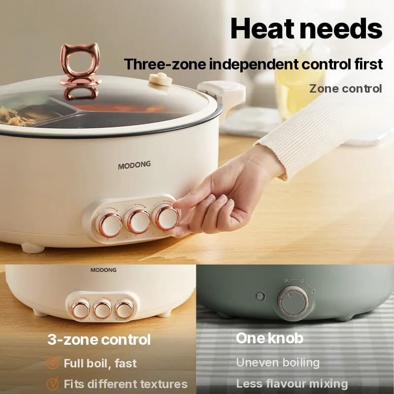 Ηλεκτρική κατσαρόλα hot pot με διαχωριστικό 6L-8L, 220V, 5-6 άτομα