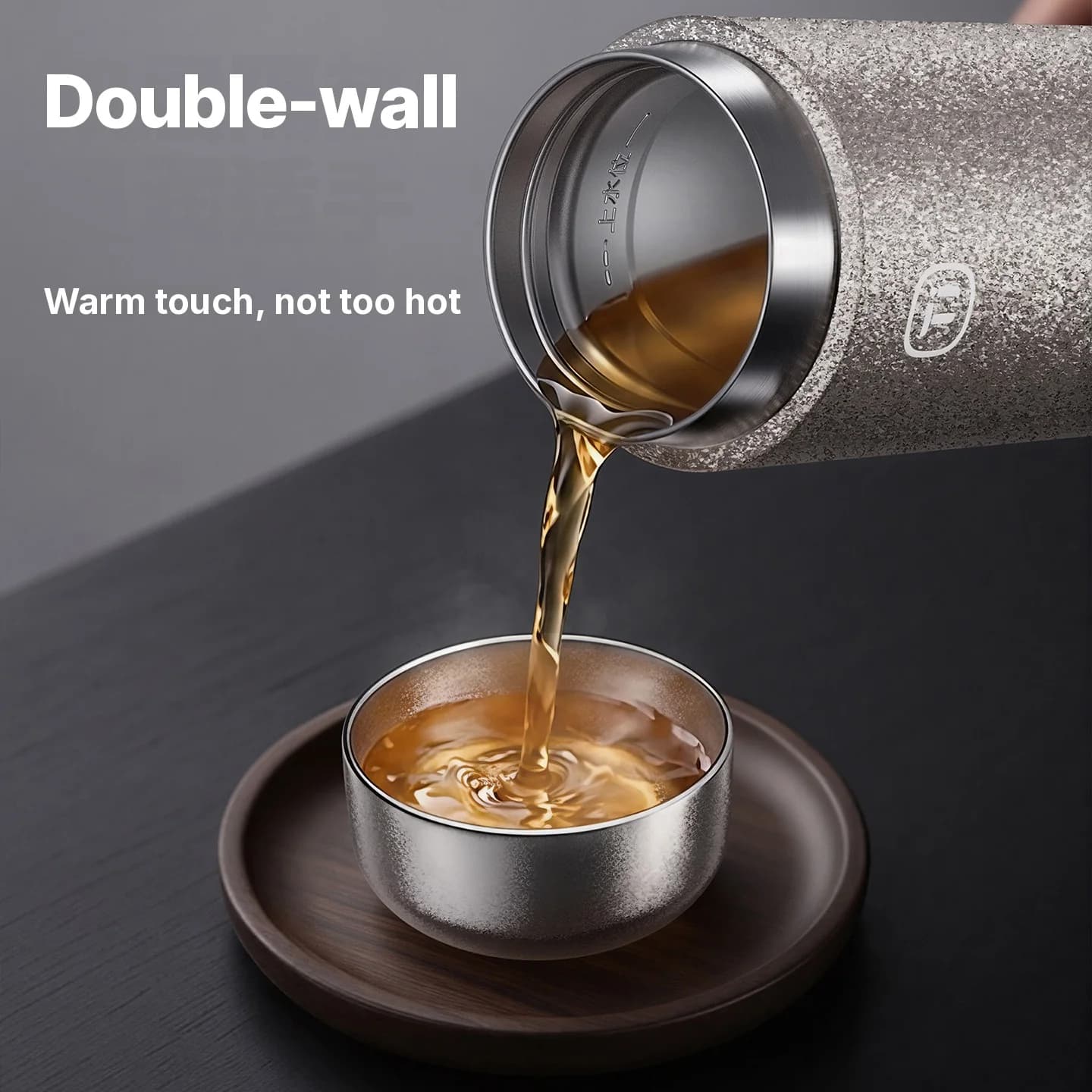 Σετ φλιτζανιών Gongfu από καθαρό τιτάνιο 55ml χειροποίητο με απλό φινίρισμα