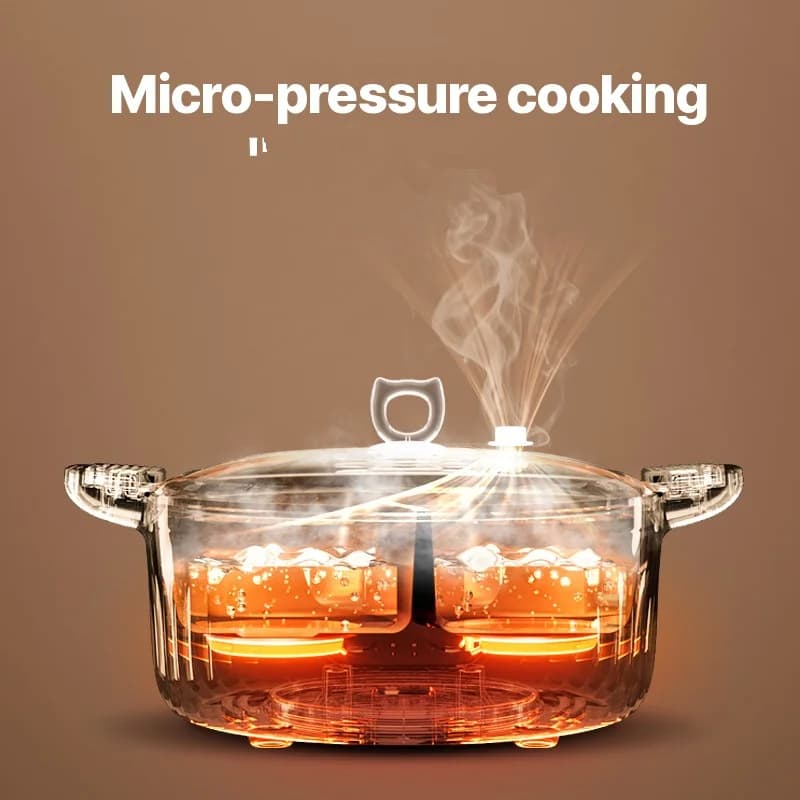 Ηλεκτρικό Hot Pot 7L Διπλής Ζώνης με Ανεξάρτητο Έλεγχο Θερμοκρασίας