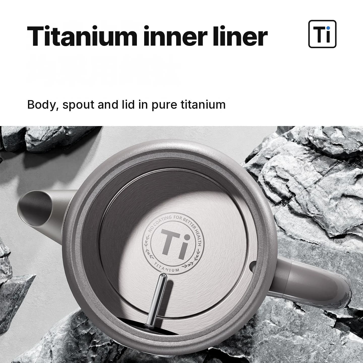 Ηλεκτρικός Βραστήρας από Καθαρό Τιτάνιο 1.8L με Οθόνη Θερμοκρασίας