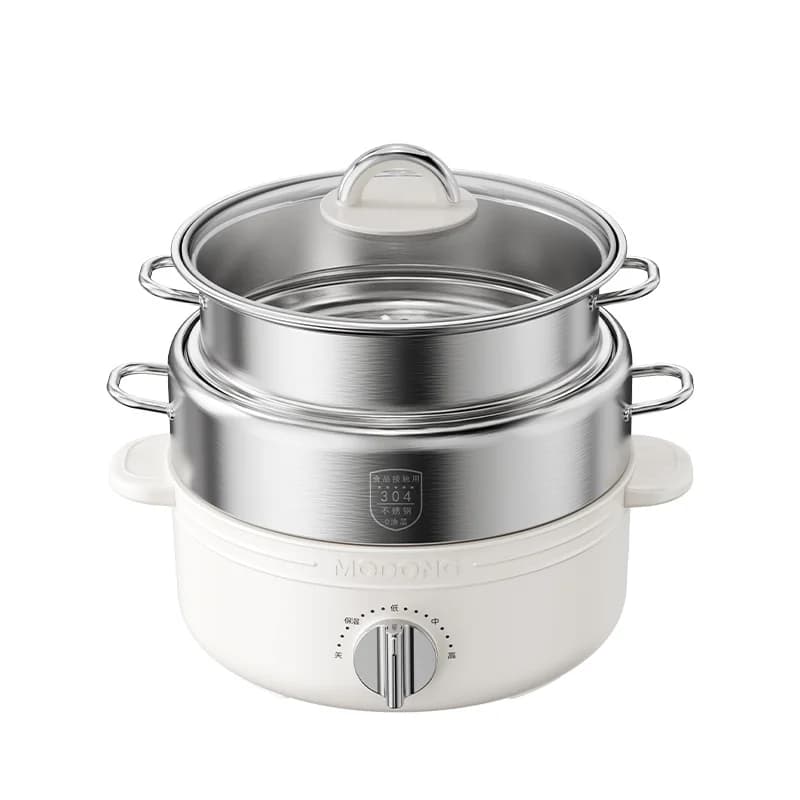 Ηλεκτρικό hot pot split από ανοξείδωτο ατσάλι 2L με 3 ρυθμίσεις θερμότητας