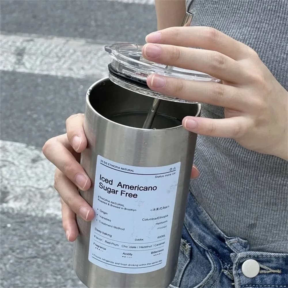 Θερμός Κύπελλο με Καλαμάκι 600ml