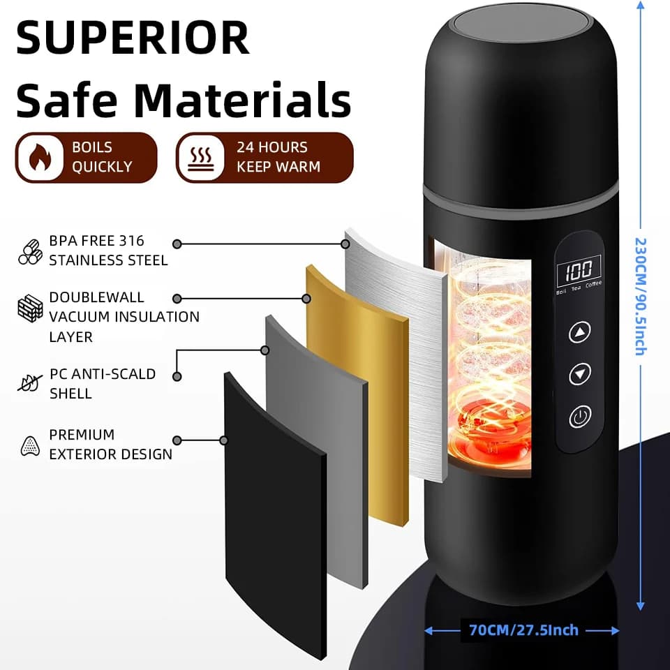 Κύπελλο Θέρμανσης Αυτοκινήτου 500ml 12V/24V