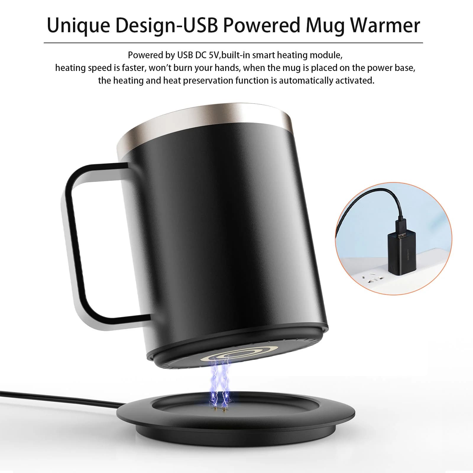 Θερμαινόμενη κούπα καφέ 12oz USB