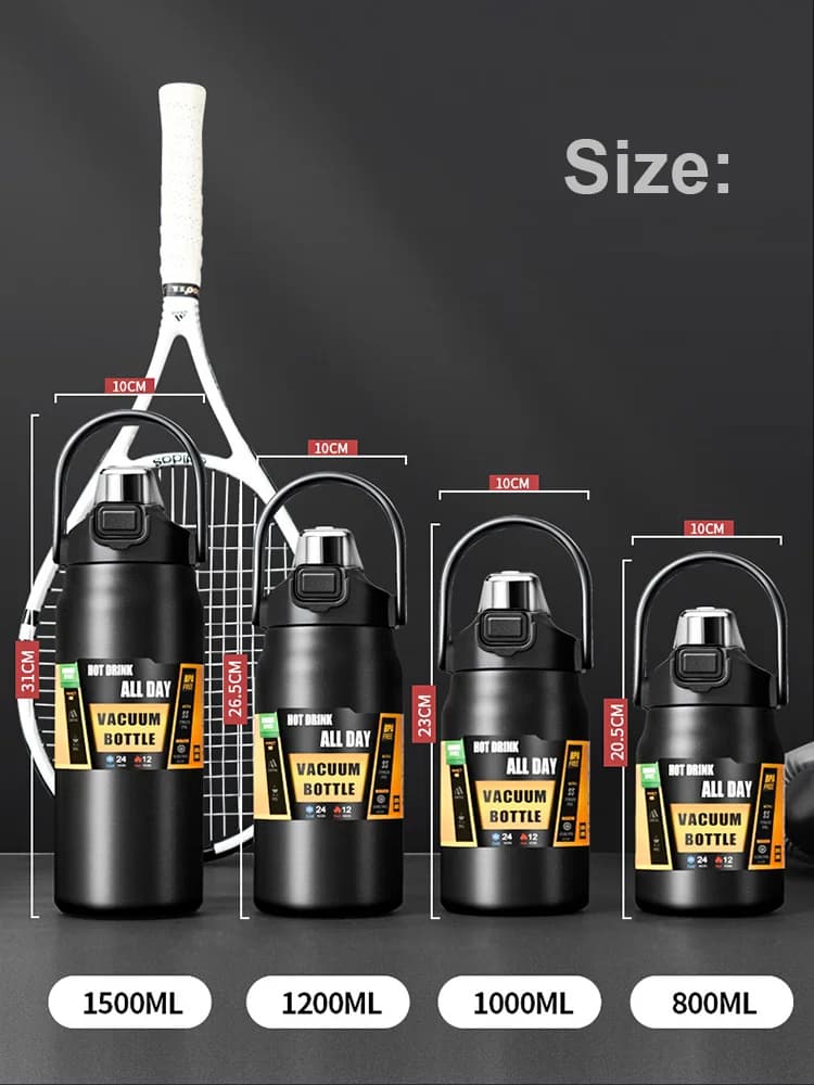 Outdoor θερμός κούπα με καλαμάκι 0.8-1.5L