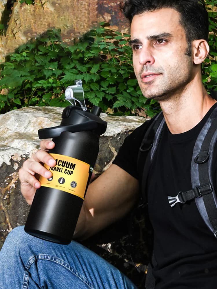 Outdoor θερμός κούπα με καλαμάκι 0.8-1.5L